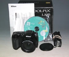 Nikon COOLPIX L105 12.1MP Digital Camera - Black #8449