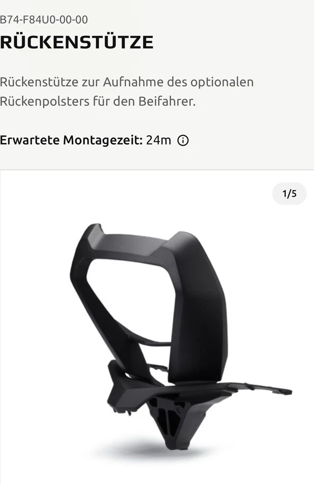 RÜCKENSTÜTZE Yamaha - Bild 3 von 4