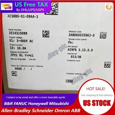 ACS880-01-09A4-3 New ABB Frequency Converter ACS880-01-09A4-3 1pcs US Free TAX