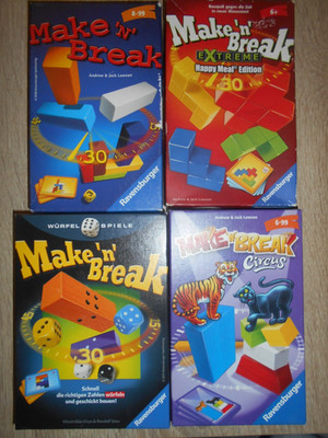 4x Make'n Break: Zircus, Würfel, Extreme & Normal / Ravensburger - komplett