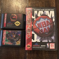 Sega Genesis NBA Jam / Mortal Kombat / Awesome Possum Video Game Cartridges