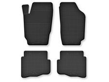 Gummifußmatten für VW Fox 2005-2011 4tlg Schwarz ohne Stopper Gummimatten