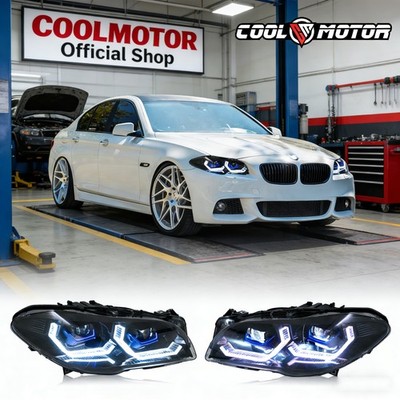 LED Headlights For BMW 5 Series F10 F11 F18 2011-2013 Head Lights Assembly LH+RH