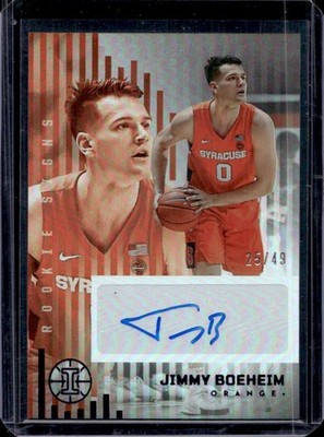 Jimmy Jim Boeheim Syracuse Basketball Panini Autograph Rookie Card /49 Cornell