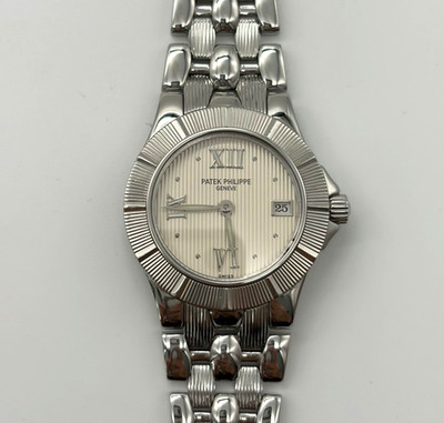 Patek Philippe Neptune 4880/1A Ladies Steel Quartz 27mm Cream Dial Certificate