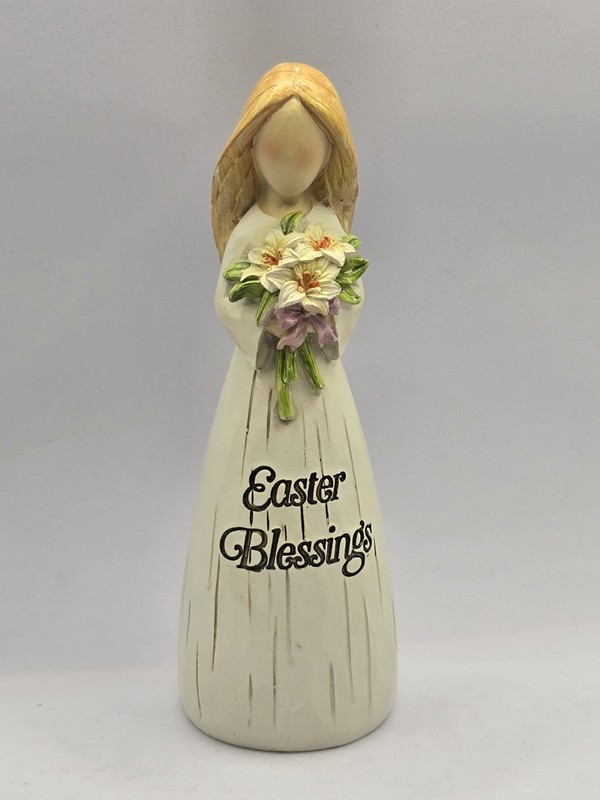 1800 Flowers.com Easter Blessings Angel Resin Figurine Keepsake 5.25"