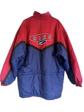 90s Vintage NIKE Oversized Jacket Parka Big Swoosh Logo Colorblock Size L