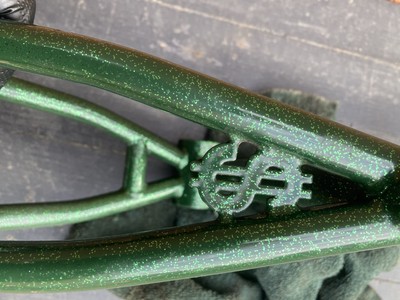 rare Volume Ends Jason Enns ,metal Flake Dollar Bridge Bling BMX Frame  UK