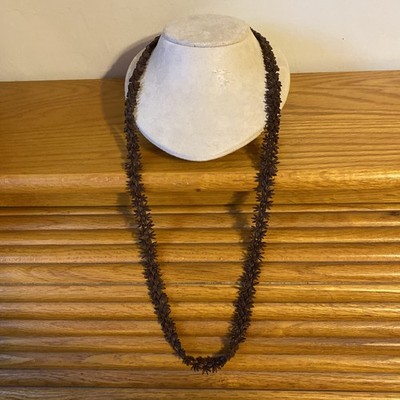 Vintage Koa Seed Lei Necklace 17 