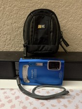 Olympus Tough TG-310 14.0MP Digital Camera Blue w/ Battery  carrying case