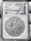 2019 $1 American Silver Eagle 1 oz Fine .999 NGC MS70 Coin ~ Seven K