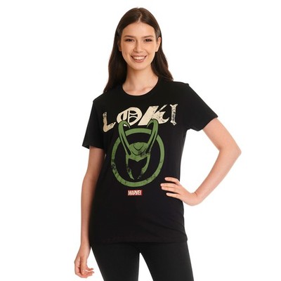 Loki - Logo Badge T-Shirt schwarz - Größe XXL wählbar