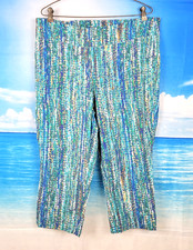 NEW DIRECTIONS Woman's Multi Color CAPRI Pants Lightweight STRETCH size 16w