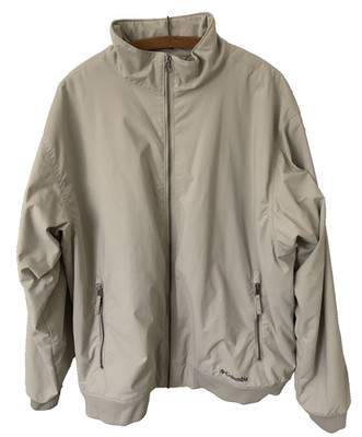 Columbia Sportswear Company Men's Beige Nylon Short Lined Jacket XL Warm Lining