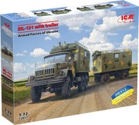 Icm 1:72 - 'Zil-131, Truck With Trailer (Ukraine)