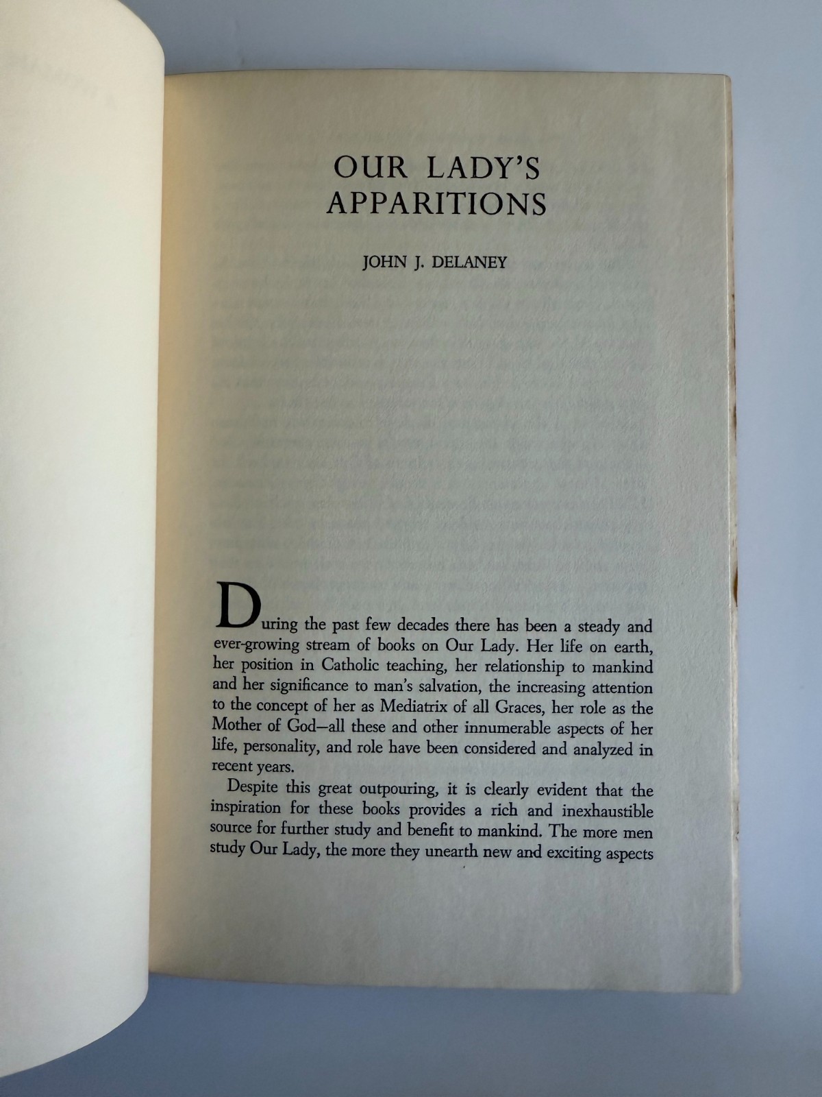 A Woman Clothed With The Sun, John, J. Delaney - 1960 - Hardcover Book DJ