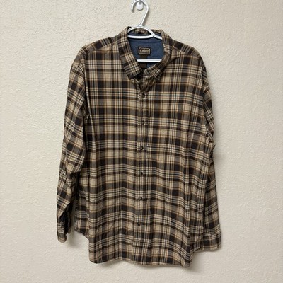Schmidt Workwear Shirt Mens Brown Plaid Flannel Button Down 100% Cotton Size 2X