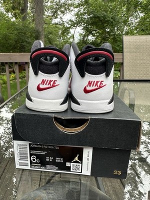 Nike Air Jordan 6 VI Retro Toddler Basketball Shoes Carmine 384667-106 6c | eBay