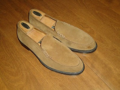 Barney's New York 11M Tan Suede Loafers Venetian Style Made in Italy
