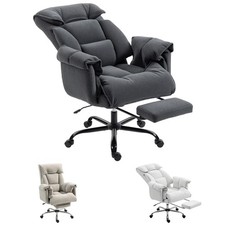 HOMCOM Executive Office Chair, Computer Desk Chair with Footrest