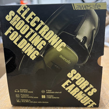 awesafe Electronic Shooting Earmuffs Ear Hearing Protection Headphones Black