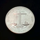 1 oz .999 Fine Silver Trade Unit Round Scales Design 1 Troy Ounce .999 Silver