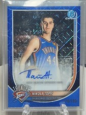 2026 Bowman Chrome Basketball 🏀 Nikola Topic Blue Mojo Auto /150