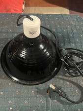 Reptile Snake Lizard Heat Lamp Dome Terrarium Pet Fixture 8.5" TESTED WORKING