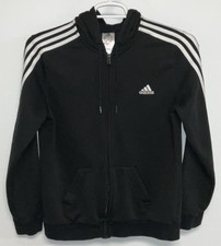 Adidas Full Zip Hoodie Youth Large Black