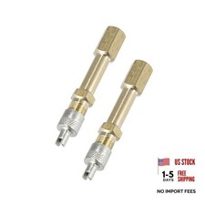 2pcs 50mm/1.97" Brass Auto Tire Valve Extension Adaptor Air Tyre Stem