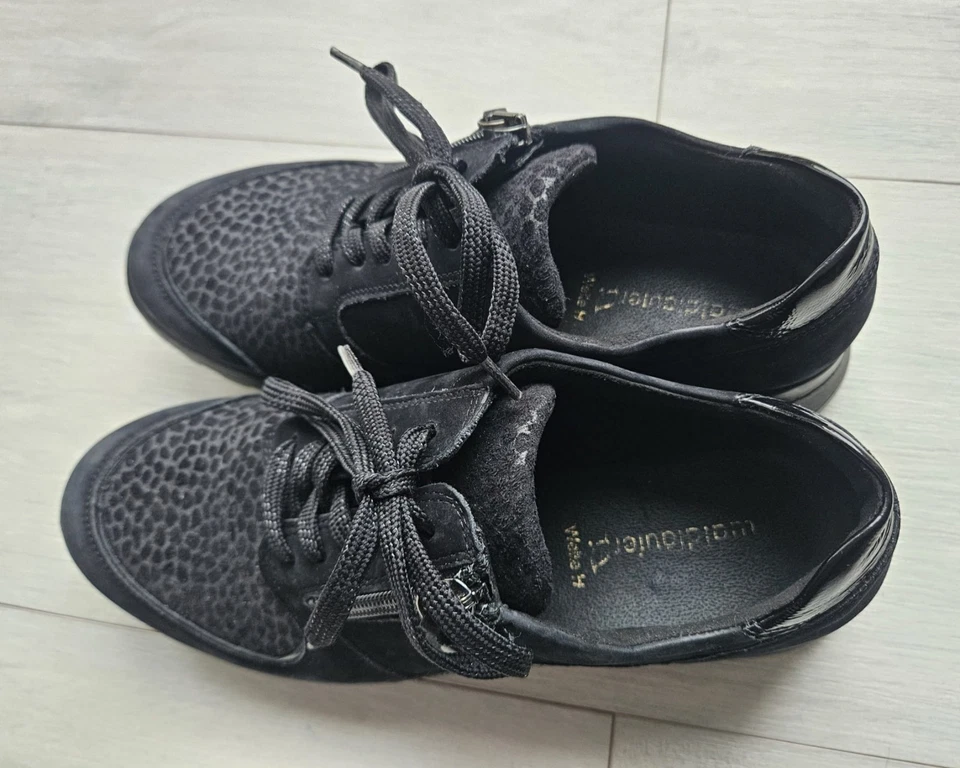 Waldläufer Sneaker Gr. UK 6 (39,5) schwarz (Leder/Stretch ?) Weite H wie NEU - Bild 3 von 4