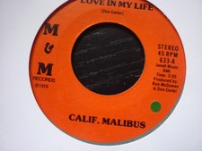 calif. malibus love in mylife. m & m .1976 orig 45.northern soul