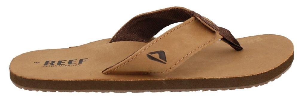 Men's Durable Leather Flip Flops, Smooth No Break-In Period, Sturdy Outsole
