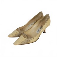 JIMMY CHOO WATERSNASKE MATURAL Heel Python Pumps Multicolor NAOMI/1