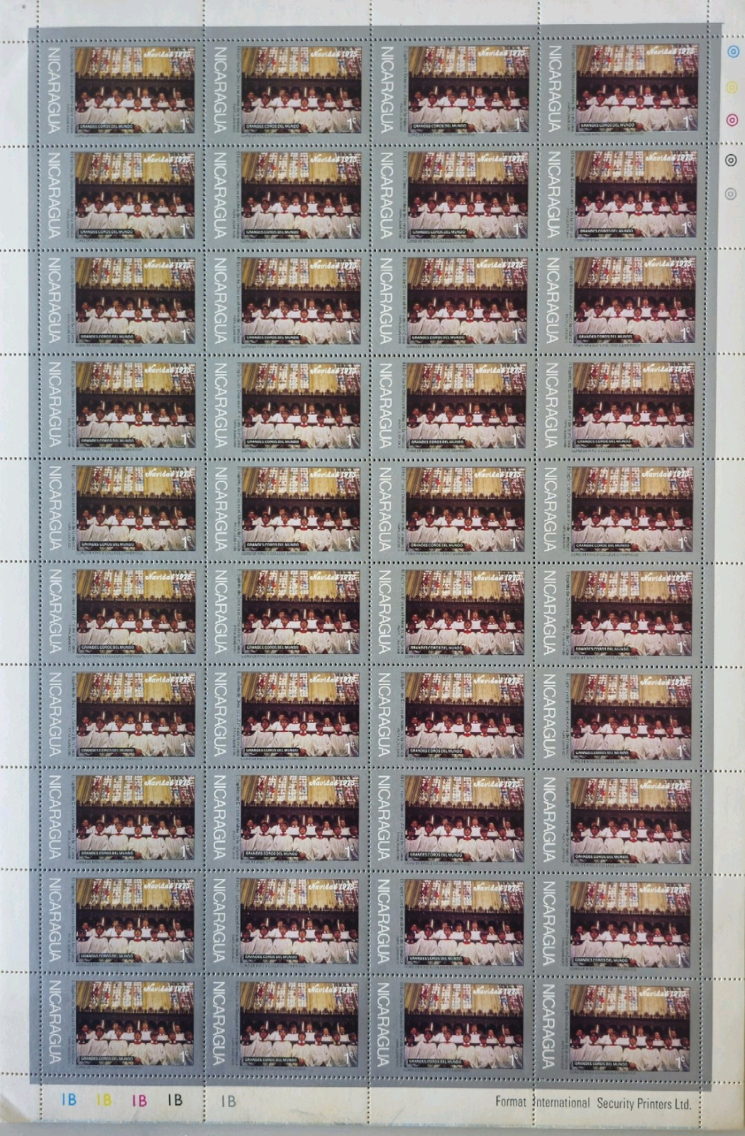 Vintage Nicaragua Sheet Post Stamps #0301