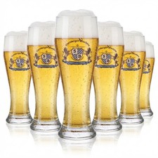 6x Starnberger Brauhaus Bierglas Gläser Glas Biergläser 0,3l Weißbierglas
