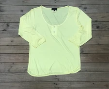 A.P.C. Shirt Size M Womens Button Top Yellow France Made