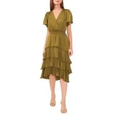 Vince Camuto Smocked Waist Tiered Dress Womens Size X-Large