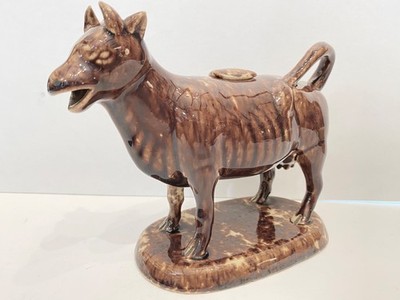 BENNINGTON/FENTON cow creamer 1835/1858 authentic - mint condition has orig. top
