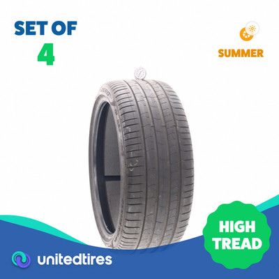 Set of (4) Used 255/35R21 Pirelli P Zero PZ4 T1 Elect PNCS 98W - 8/32