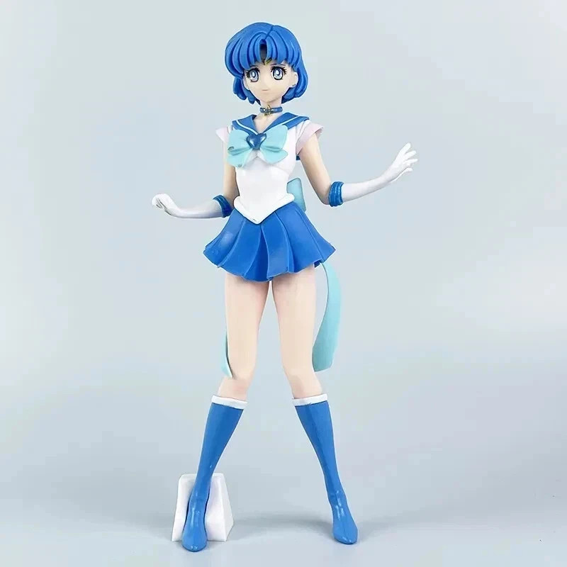 Figurine Sailor Mercury 22 cm pour décoration de bureau de fan de manga