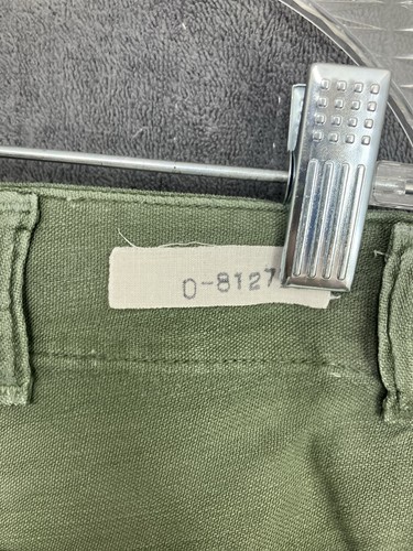 VTG 60s Vietnam Sateen OG-107 Pants Mens 34x27.5 Trousers US Army Prentice Zip - Picture 9 of 18
