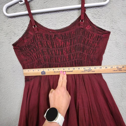 Y2K Fairy Dress Womens Corset Asymmetric Tiered Smocked Gypsy Whimsigoth NEW - Picture 6 of 22