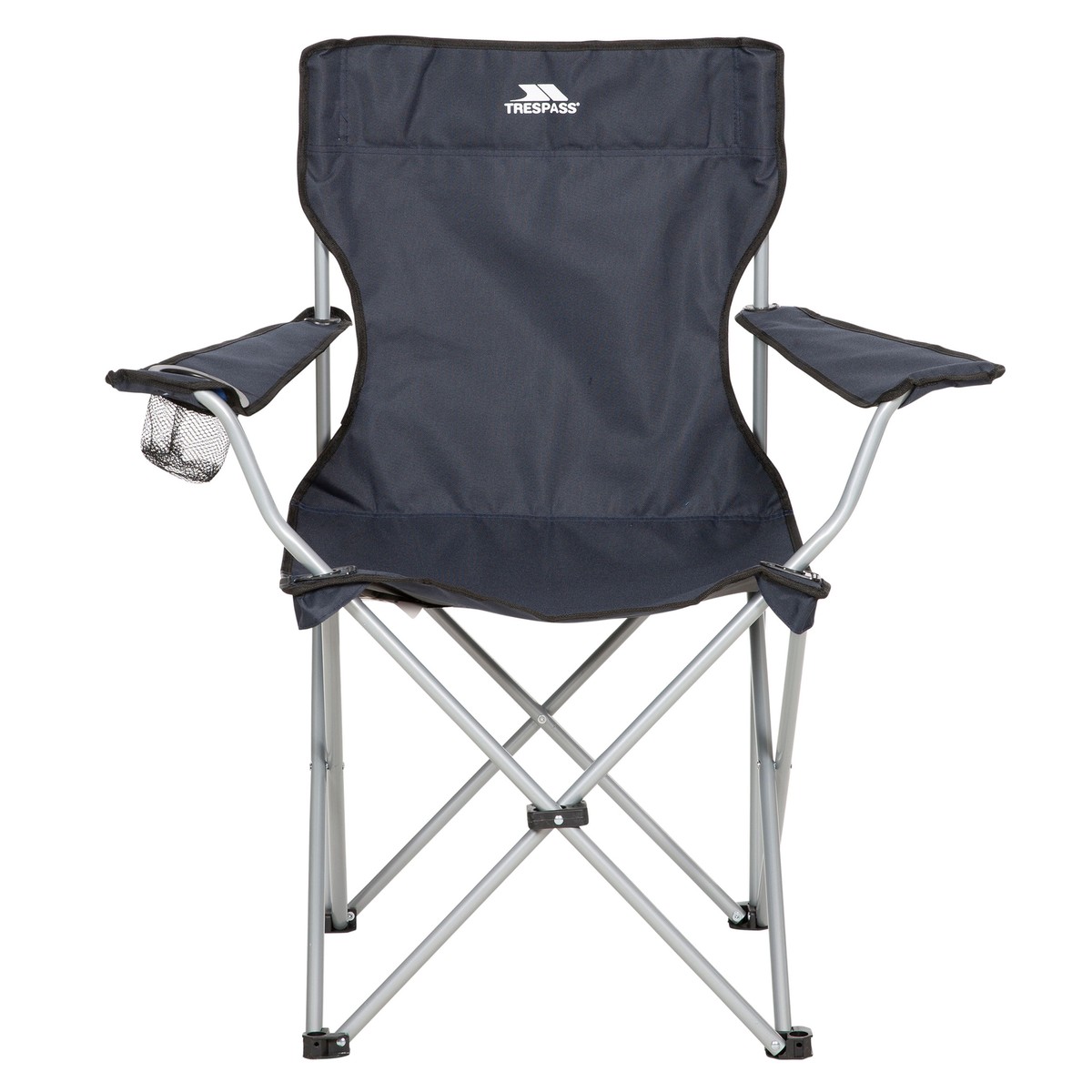 Trespass Folding Chair Cup Holder Fishing Camping Garden Picnic Seat Settle - Main Image