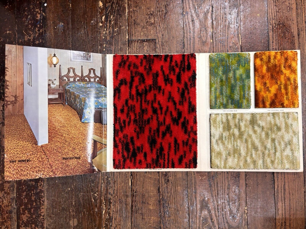 洋書 THE CARPET Vintage 1960s Carpet Showroom Book JORGES Carpet Mills Inc 13.5x11
