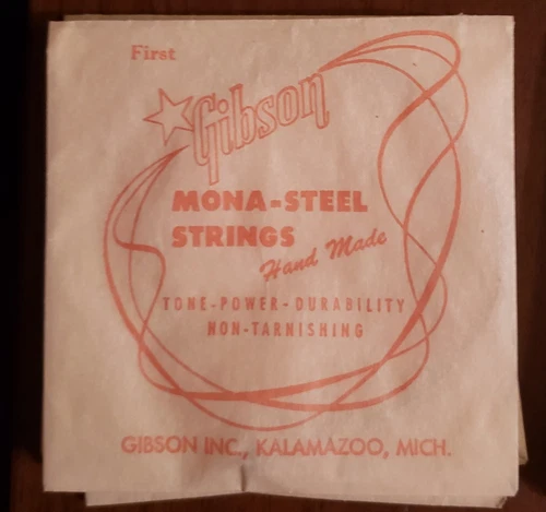 Gibson Guitar String - First - Mona Steel Hand Made in USA Vintage NOS