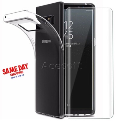 Heavy-Duty TPU Case + Screen Protector for Samsung Galaxy Note 8 SM-N950U Sprint