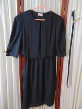 1970s Black Cocktail/Dressy DRESS by C.J.'s-M- Blouson Style-CLASSY - SALE
