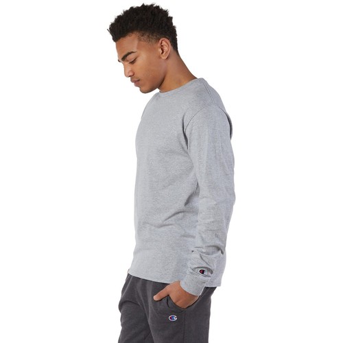 3 Pack Champion Men's Cotton Long Sleeve Crew Neck Tag Free T-Shirt - Picture 7 of 15