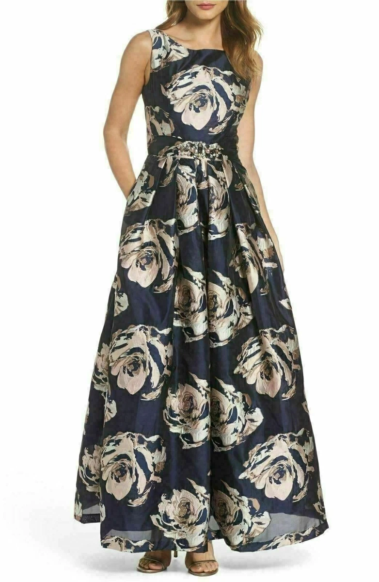 Eliza j embellished floral ball best sale gown
